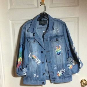Denim pride jacket